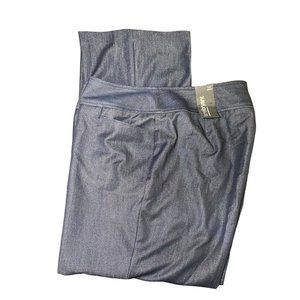 Lane Bryant Womens Wide Leg Pants Plus Size 18 Blue Jean High Waist Trousers NWT
